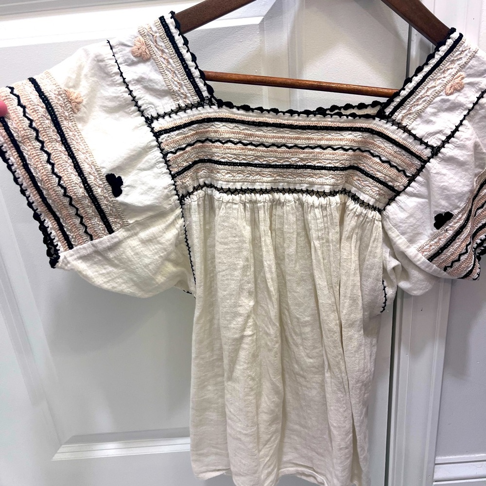 Ulla Johnson embroidered peasant top